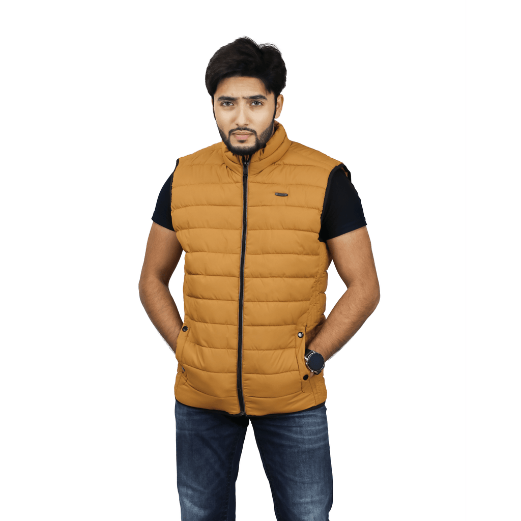 Men’s High-Quality Premium Vest jacket- jack vest-Musatard Yellow