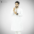 Outwear Men's Exclusive Embroidered Cotton Panjabi- D27