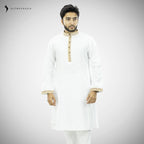 Outwear Men's Exclusive Embroidered Cotton Panjabi- D27